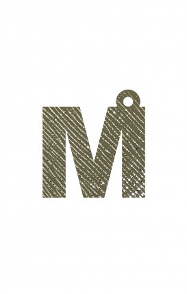 Charm Iniziale in ecopelle Saffiano GOLD - Initials_M