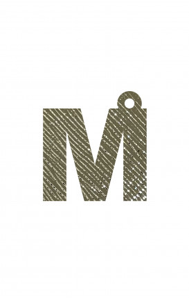 Eco-leather Saffiano GOLD Initial Charm - Initials_M