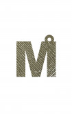 Eco-leather Saffiano GOLD Initial Charm - Initials_M