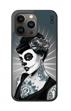 Cover Bicomponente Apple iPh13 PRO - Calavera bianco e nero