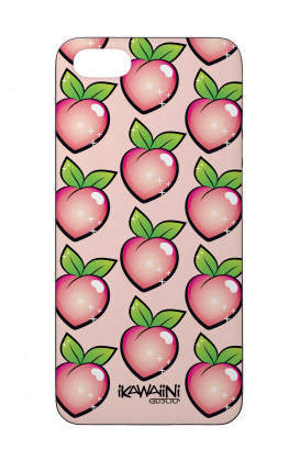 Apple iPhone 5 WHT Two-Component Cover - Peaches Pattern Kawaii