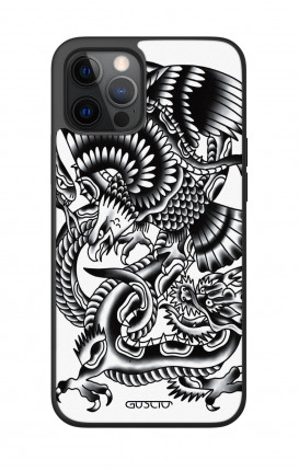 Apple iPhone 12 6.1" Two-Component Cover - Japan Tattoo B&W