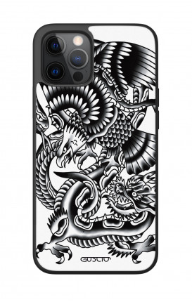 Cover Bicomponente Apple iPhone 12/12 PRO 6.1" - Japan Tattoo B&W