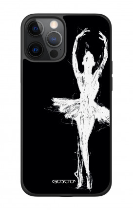 Cover Bicomponente Apple iPhone 12 PRO MAX - Ballerina su nero