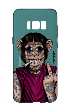 Samsung S8 White Two-Component Cover - Monkey's always Happy