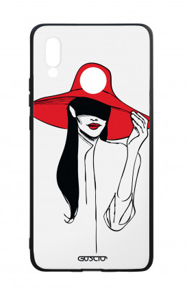 Huawei P20Lite WHT Two-Component Cover - Red Hat