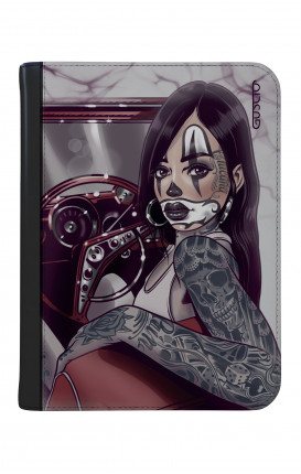 Cover Universal Tablet Case per 9/10" display - Pin Up Chicana in auto