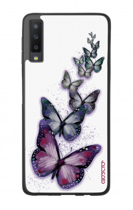 Samsung A7 2018 WHT Two-Component Cover - Butterflies