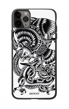 Cover Bicomponente Apple iPhone 11 PRO MAX - Japan Tattoo B&W