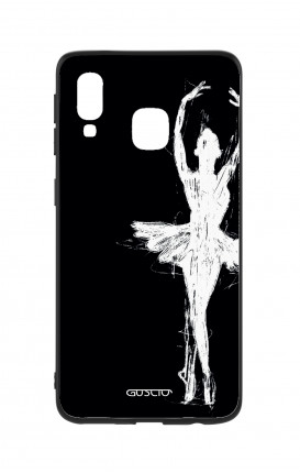 Cover Bicomponente Samsung A40 - Ballerina su nero
