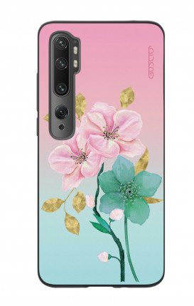 Xiaomi Redmi Note 10 Lite/Mi Note 10 Two-Component Cover - Pink Flowers