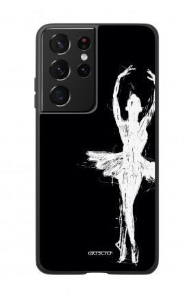 Cover Bicomponente Samsung S21 Ultra - Ballerina su nero