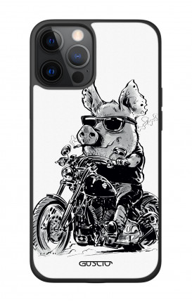 Apple iPhone 12 6.7" Two-Component Cover - Biker Pig
