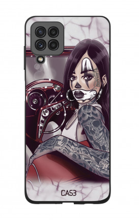 Two components case Samsung A22 4G - Chicana Pin Up on her way