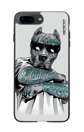 Apple iPhone 7/8 Plus White Two-Component Cover - Tattooed Pitbull