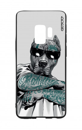 Cover Bicomponente Samsung S9 - Pitbull tatuato