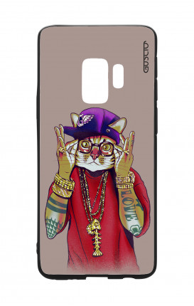 Samsung S9Plus WHT Two-Component Cover - Hip Hop Cat