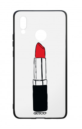 Huawei P20Lite WHT Two-Component Cover - Red Lipstick