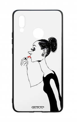 Huawei P20Lite WHT Two-Component Cover - Lady with Lipstick