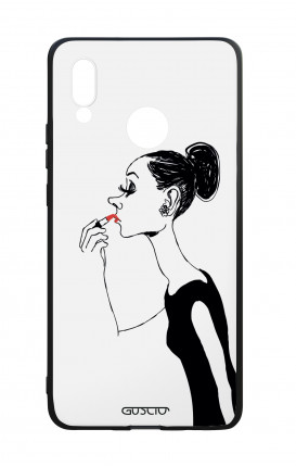 Cover Bicomponente Huawei P20Lite - Miss con rossetto