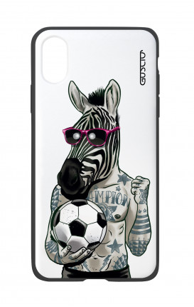 Apple iPh XS MAX WHT Two-Component Cover - WHT Zebra