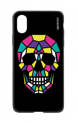 Apple iPh XS MAX WHT Two-Component Cover - Psychedelic Skull