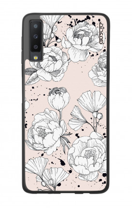 Samsung A7 2018 WHT Two-Component Cover - Peonias