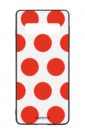 Samsung S10e Two-Component Cover - Red Polka dot