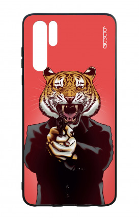Huawei P30PRO WHT Two-Component Cover - Tiger with Gun