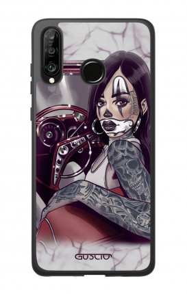 Huawei P30Lite WHT Two-Component Cover - Chicana Pin Up on her way