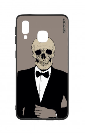 Samsung A40 WHT Two-Component Cover - Tuxedo Skull