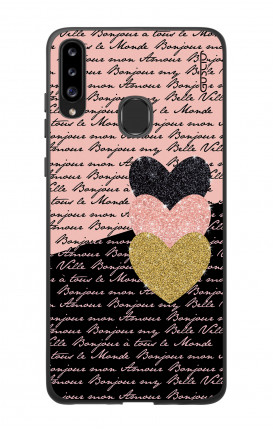 Samsung A20s Two-Component Cover - Hearts on words