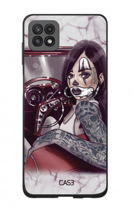 Two components case Samsung A22 5G - Chicana Pin Up on her way